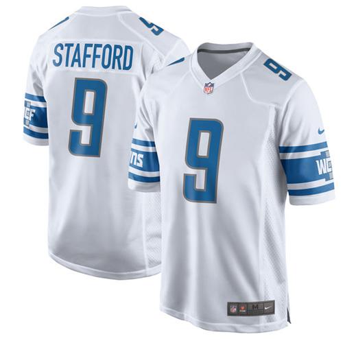 Nike Lions #9 Matthew Stafford White Youth Stitched NFL Elite Jersey